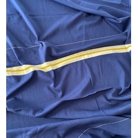 Panneau de jersey épais marine bande écru moutarde 60 x 130 cm