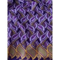 Coupon de wax vagues coloris violet 2m30 x 115 cm