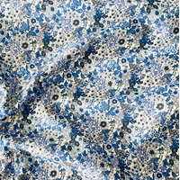 Voile de coton bleu 20 x 140 cm