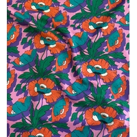 COUP0N de Liberty Tana Lawn™ Butterfield Poppy violet rouge coloris A 16 x 137 cm