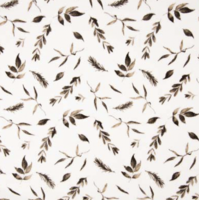COUPON De Jersey velours lisse (nicky) feuilles coloris taupe 1m60 x 140 cm