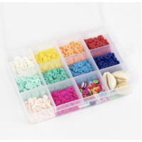 Boîtes de 11 couleurs POP de perles Heishi 6 mm + accessoires