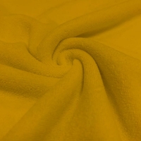 DERNIER COUPON de Jersey éponge coloris moutarde 1m30 x 145 cm