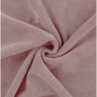 Jersey velours lisse (nicky) coloris light dusty pink 20 x 140 cm