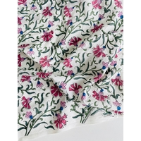 Tissu indien Pondichéry vert 20 x 105 cm
