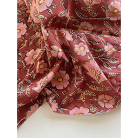 Tissu indien Panaji marsala 20 x 105 cm