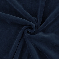 Jersey velours lisse (nicky) coloris denim 20 x 140 cm