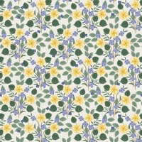 DERNIER COUPON de Tissu Rifle Paper Bramble Briar fond Cream 62 x 110 cm