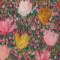 Liberty Tana Lawn™ Amalia Tulip rose et ocre coloris B 20 x 137 cm
