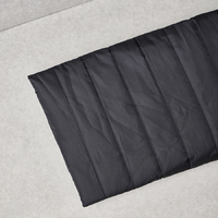 COUPON de Tissu matelassé doudoune double-face chaud et déperlant noir 1m x 140 cm