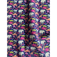 Liberty Polyamide Queue for the Zoo violine fond marine 20 x 150 cm