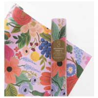 3 feuilles de papier cadeau Rifle Paper Garden Party