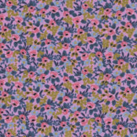 Tissu Rifle Paper Les Fleurs petites fleurs fond rose 20 x 110 cm
