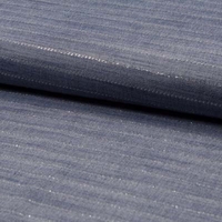 Viscose texturée denim rayure argent 20 x 140 cm