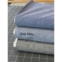 Chambray léger coloris gris bleu 20 x 140 cm