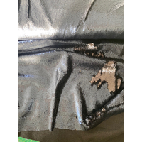 Tissu sequins réversibles noir / marine 20 x 130 cm