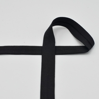 Biais jersey noir largeur 2cm x 10cm