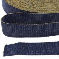 Sangle marine lurex or x 10cm (3cm de large)