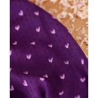 Crêpe de viscose plumetis Coeur à prendre 20 x 140 cm
