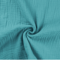 Double gaze UNIE coloris turquoise 20 x 130 cm
