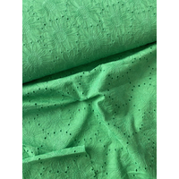 Broderie anglaise tournesols coloris vert 20 x 130 cm