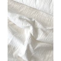 Coton structuré carreaux coloris blanc cassé 20 x 140 cm