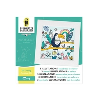 Kit créatif Mes cadres Oiseaux exotiques à colorier