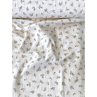 Tissu double gaze de coton petites branches 20 x 135 cm