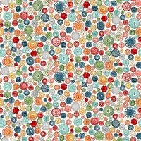 Tissu Sewing Buttons Cream 20 x 110 cm