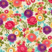 Tissu Hikari Floral Cream 20 x 110 cm