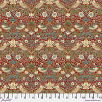 Tissu Morris & Co. Mini Strawberry Thief Red 20 x 110 cm