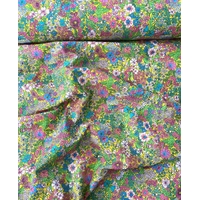 Liberty Lycra Margaret Annie fond jaune 20 cm x 150 cm