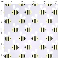 COUPON de jersey imprimé abeilles 80 x 100 cm