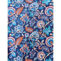 Liberty Organic Tana Lawn™ Tapestry Tree bleu et corail coloris A 20 x 137 cm