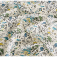 Liberty Tana Lawn™ LA Dream bleu et jaune coloris B 20 x 137 cm