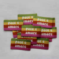 Étiquettes tissées MiniMâle - Pace e Amore x3