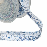 Biais Liberty Tana Lawn™ Adelajda New Blue coloris D 50 cm
