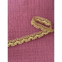 Dentelle lurex largeur 1,8 cm coloris doré x 10 cm