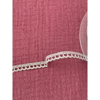 Dentelle lurex largeur 0,8 cm coloris argent x 10 cm