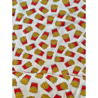 Jersey Cornets de frites fond blanc cassé 20 x 145 cm