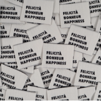 Étiquettes tissées ©ikatee - 5 étiquettes "Felicità"