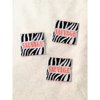 Lot de 3 étiquettes tissées - SAUVAGE