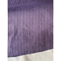 Velours double-face côtelé doublé fausse fourrure coloris figue 20 x 145 cm