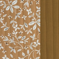 Double gaze matelassée double-face Marjan / caramel 20 x 130 cm