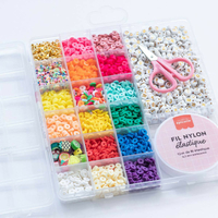 Maxi boîte de 16 couleurs de perles heishi 6 mm - Pop