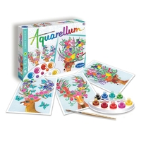 Aquarellum grand format : Cerfs Enchantés (3 tableaux assortis)