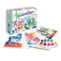 Aquarellum grand format : Licornes et Pégases (3 tableaux assortis)