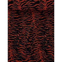Jacquard lurex zèbre rouille et noir 20 x 145 cm