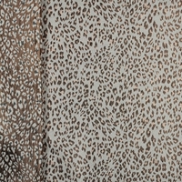 Jacquard fin léopard fond beige 20 x 140 cm