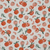 Popeline abricots fond clair 20 x 150 cm